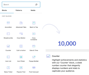 Counter Gutenberg Block – COZY BLOCKS